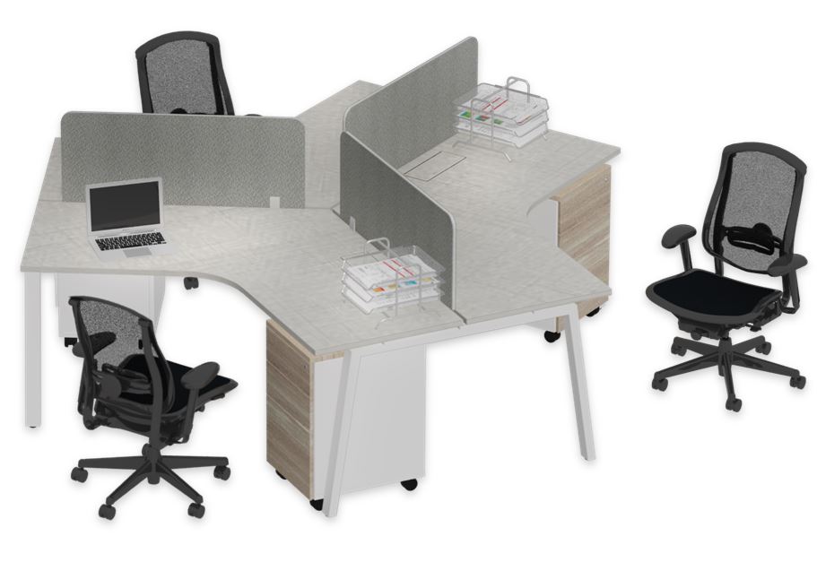 120 degree Workstation (3 pax)