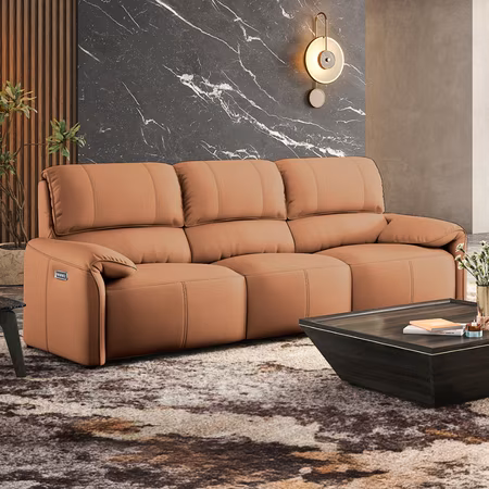 3 Seater Lather Sofa Singapore - Chairs SG