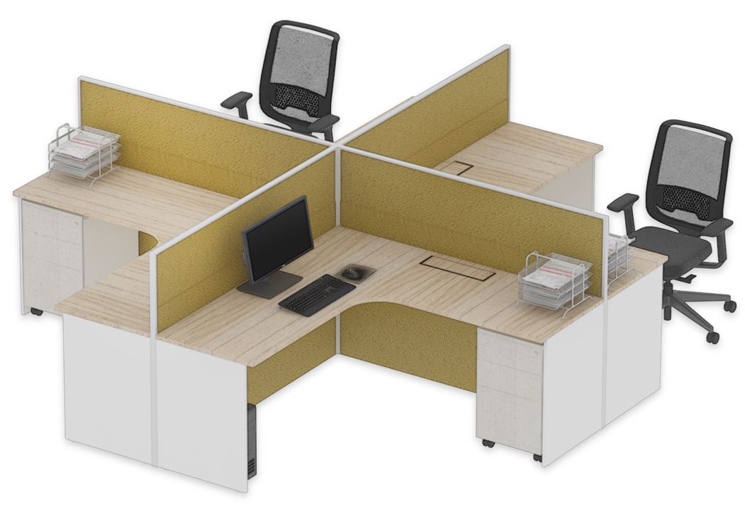 Workstation (4 pax L-shaped)