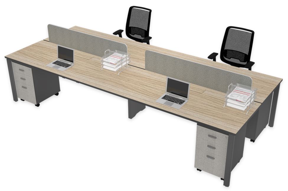 Rectangular Workstations (4 pax)