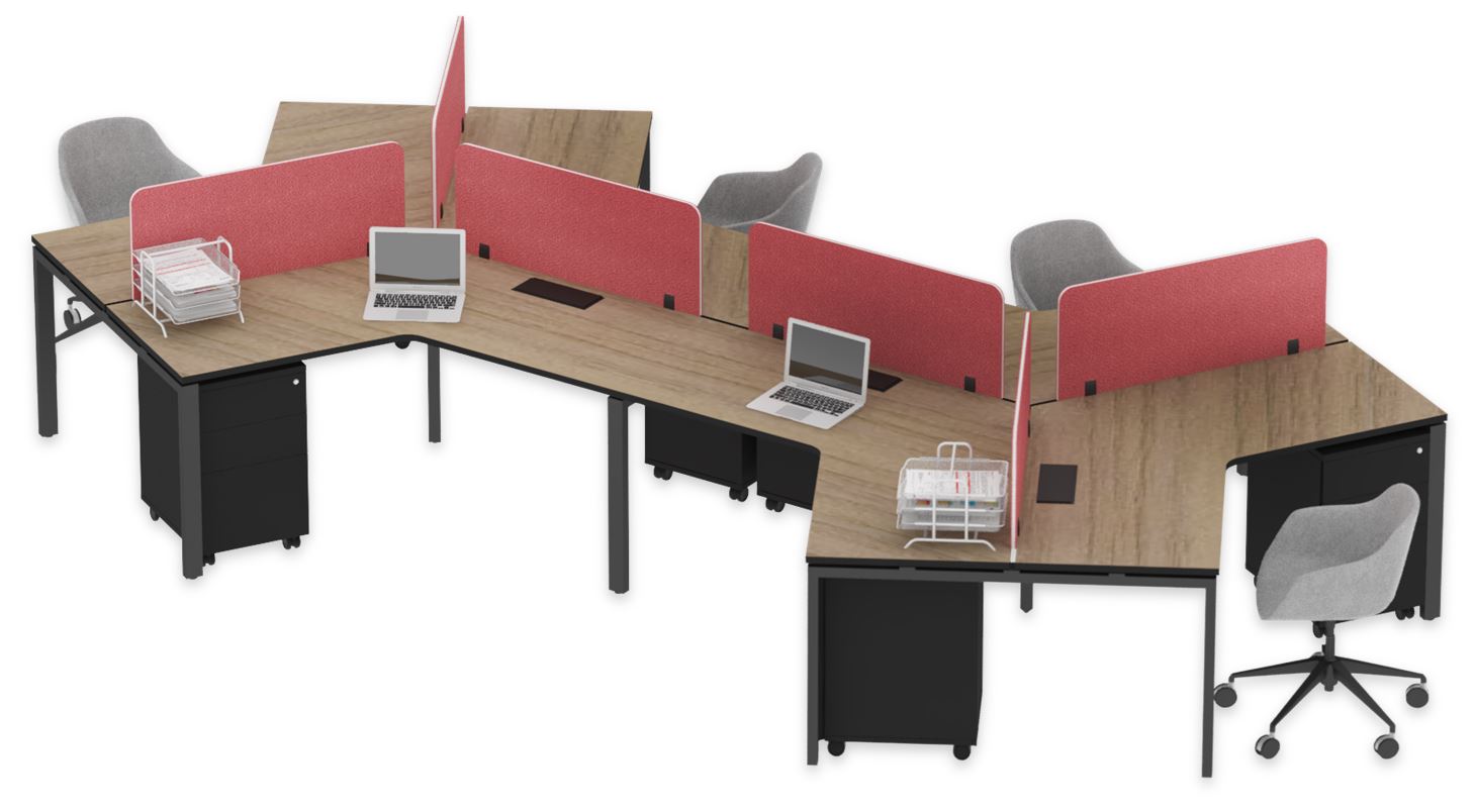 Workstation (6pax 120degree x 2 sets)